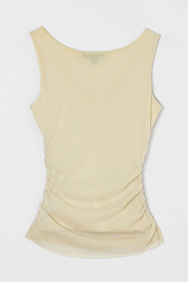 Vintage Y2k Ruched Layered Shimmery Top #1