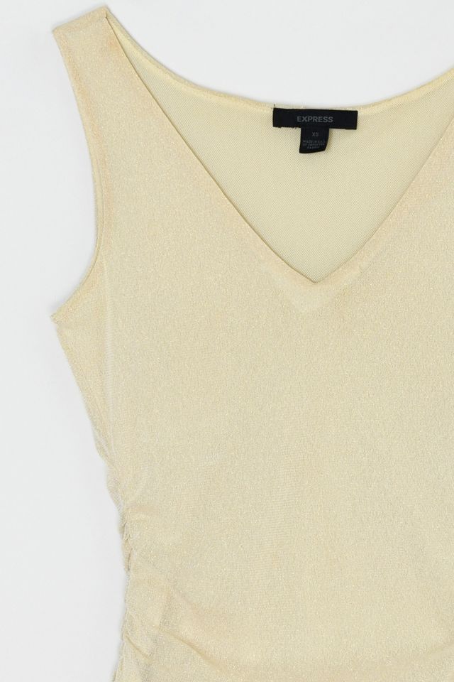 Vintage Y2k Ruched Layered Shimmery Top #2