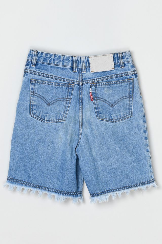 Vintage Y2k High Waisted Denim Shorts with Flag Patch #1
