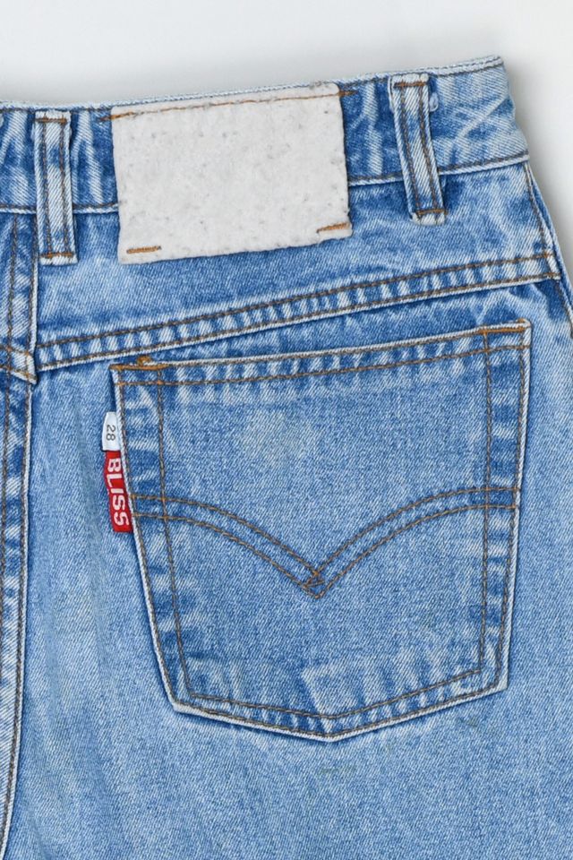 Vintage Y2k High Waisted Denim Shorts with Flag Patch #3