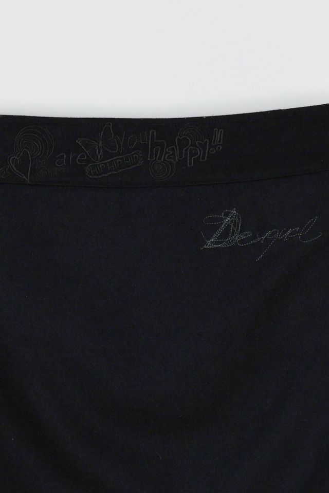 Vintage Y2k Desigual Embroidered Wrap Mini Skirt #3