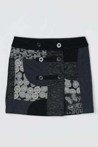 Vintage Y2k Desigual Embroidered Wrap Mini Skirt