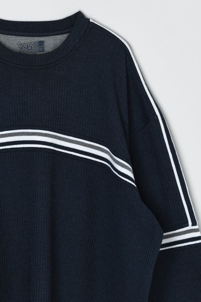 Vintage Y2k Striped Ribbed Sweatshirt #2