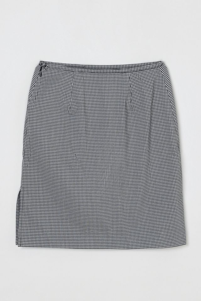 Vintage 90s Black & White Gingham Mini Skirt #1