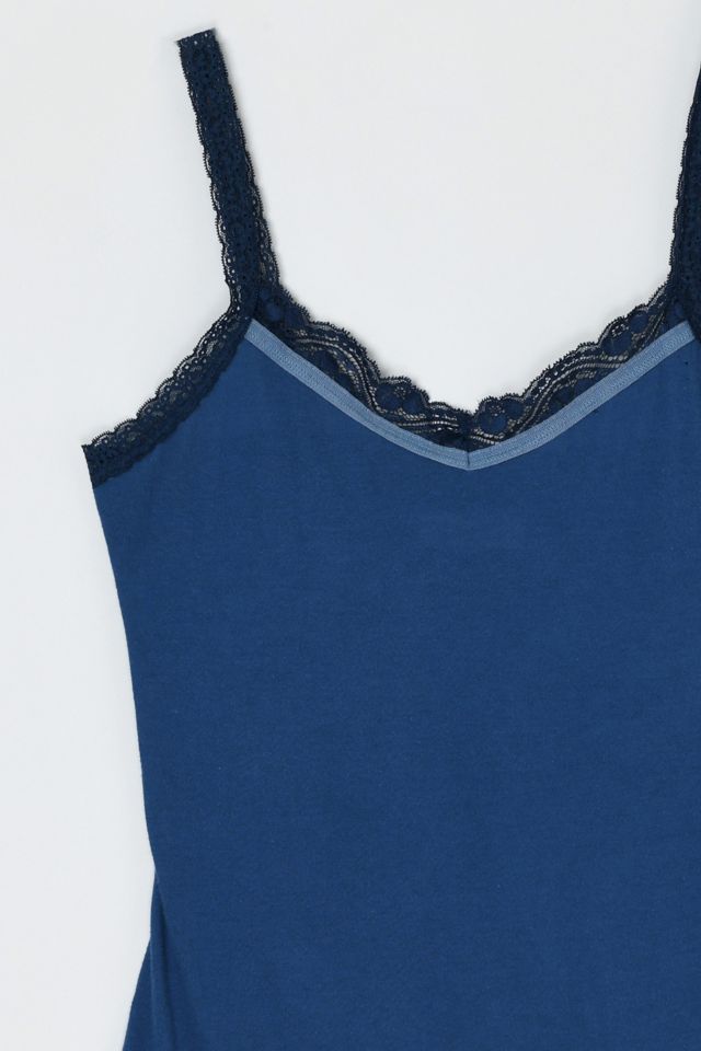 Vintage Y2k Dark Blue Lacy Cami #2