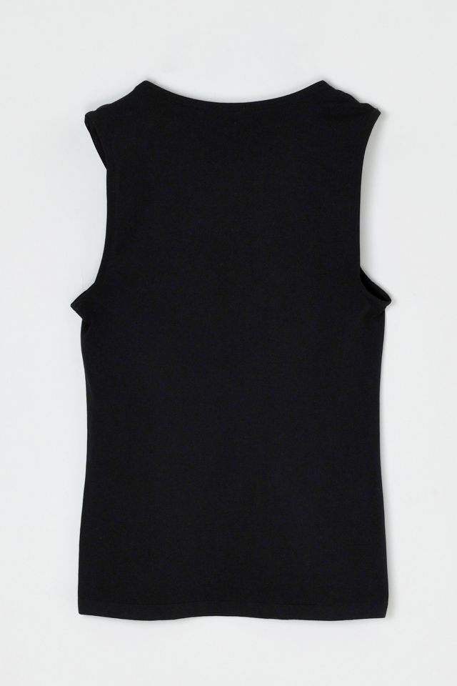 Vintage Y2k V-Neck Top with Rhinestone Brooches #1