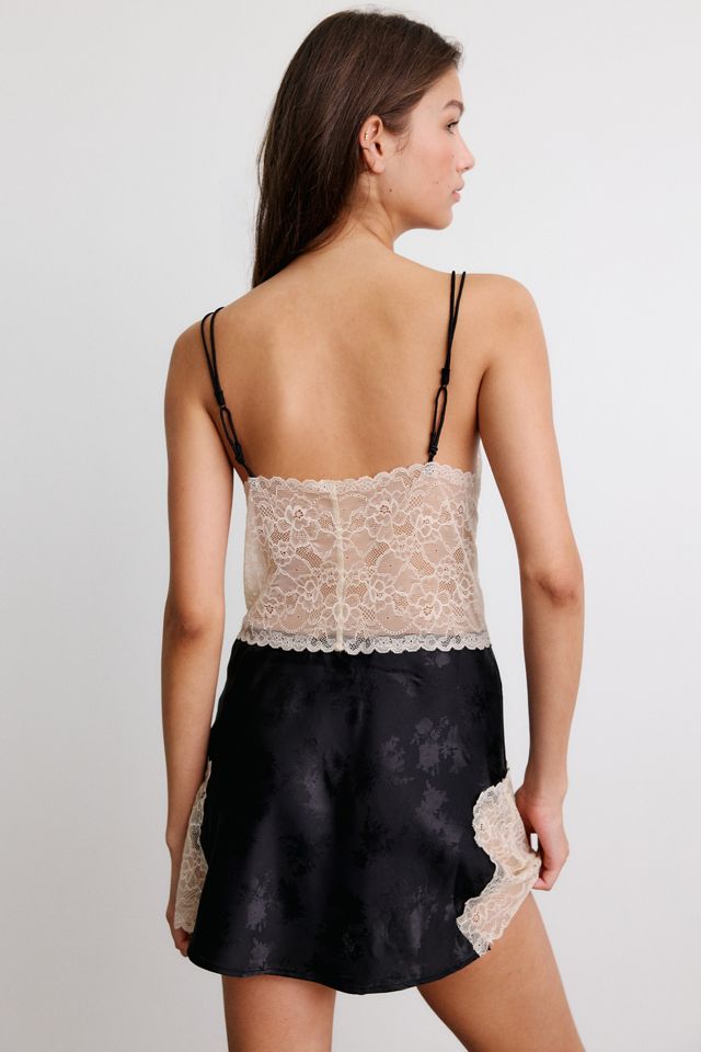 Out From Under Jackie Jacquard Satin Lace Trim Slip #2