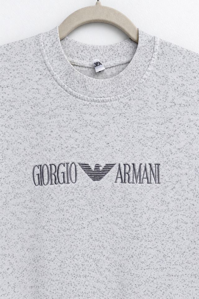 Vintage Giorgio Armani Speckled Heather Grey Tee #1