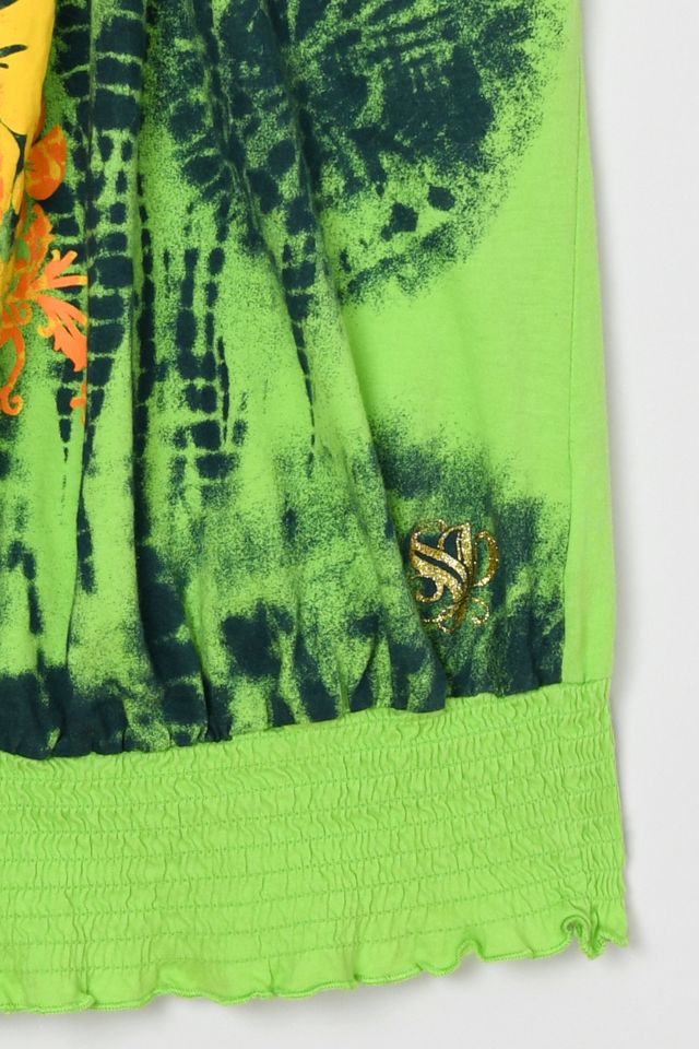 Vintage Y2k Printed Halter Top with Beaded Tie #2