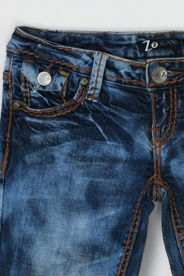 Vintage Y2k Low-Rise Stone Wash Flared Skinny Jeans #2
