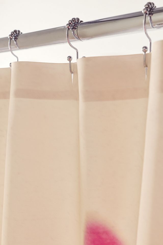 Pink Orchid Flower Printed Shower Curtain #3