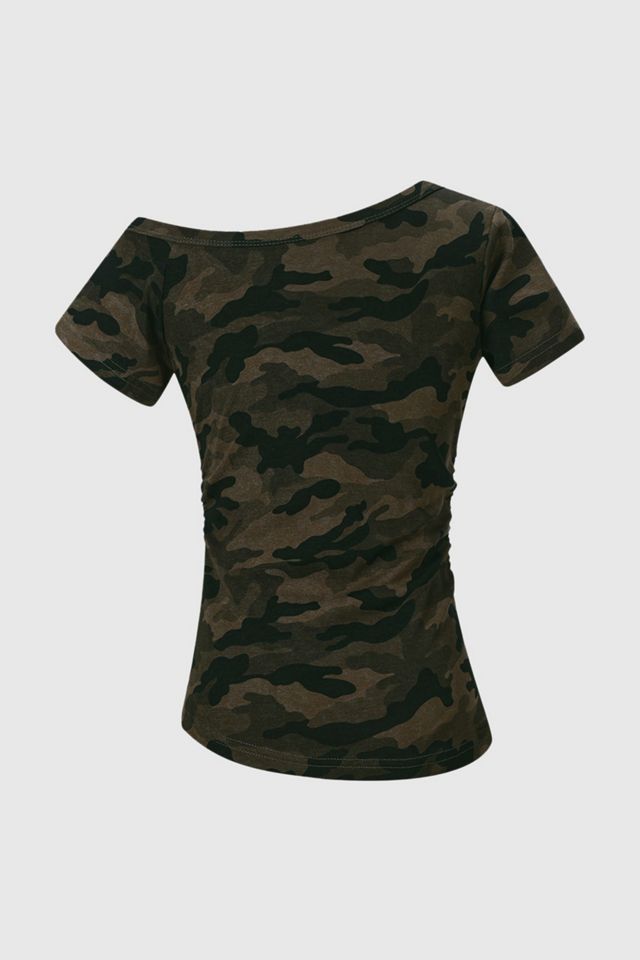 Aelfric Eden CAMO Off-The-Shoulder Baby Tee #4
