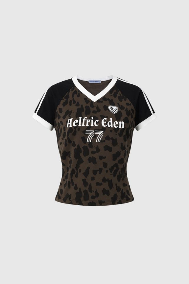 Aelfric Eden Leopard V-Neck Baby Tee #2