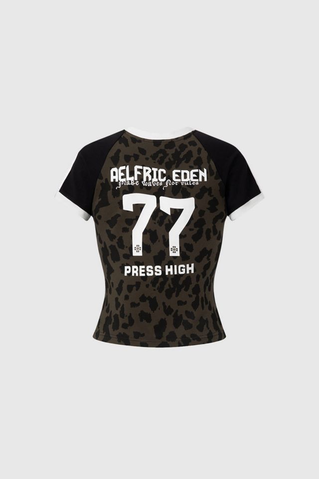 Aelfric Eden Leopard V-Neck Baby Tee #3