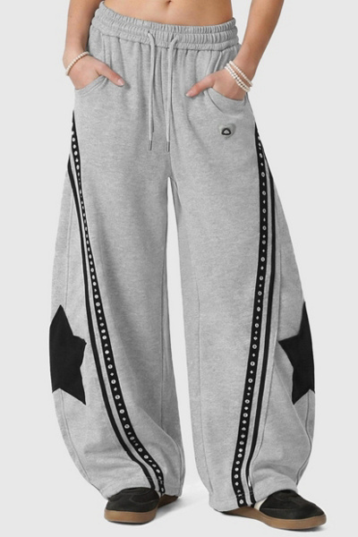 Aelfric Eden Star Barrel Sweatpants in Grey, Women's at Urban Outfitters