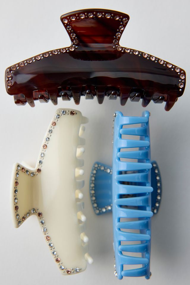 Mae Rhinestone-Trim Claw Clip #3