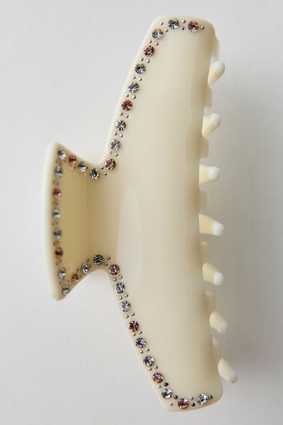 Mae Rhinestone-Trim Claw Clip