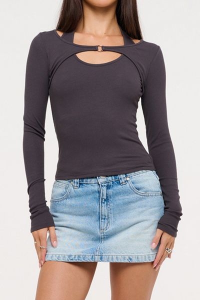 Abrand Pixie Halter Longsleeve Top