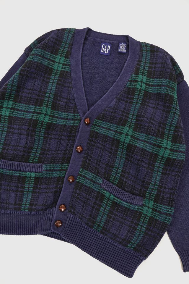 Vintage Gap Plaid Cardigan Sweater #2