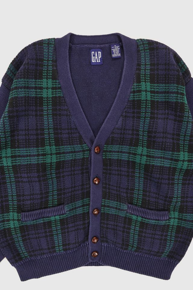 Vintage Gap Plaid Cardigan Sweater #3