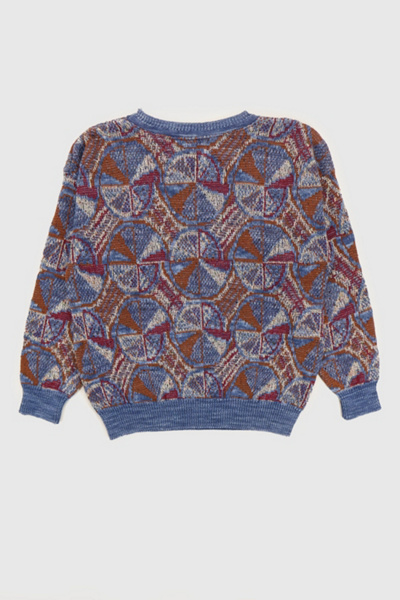 Vintage Geo Pattern Knit Sweater