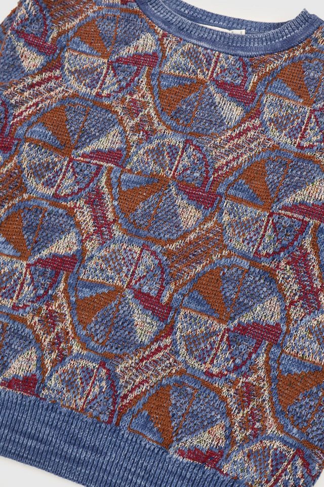 Vintage Geo Pattern Knit Sweater #3