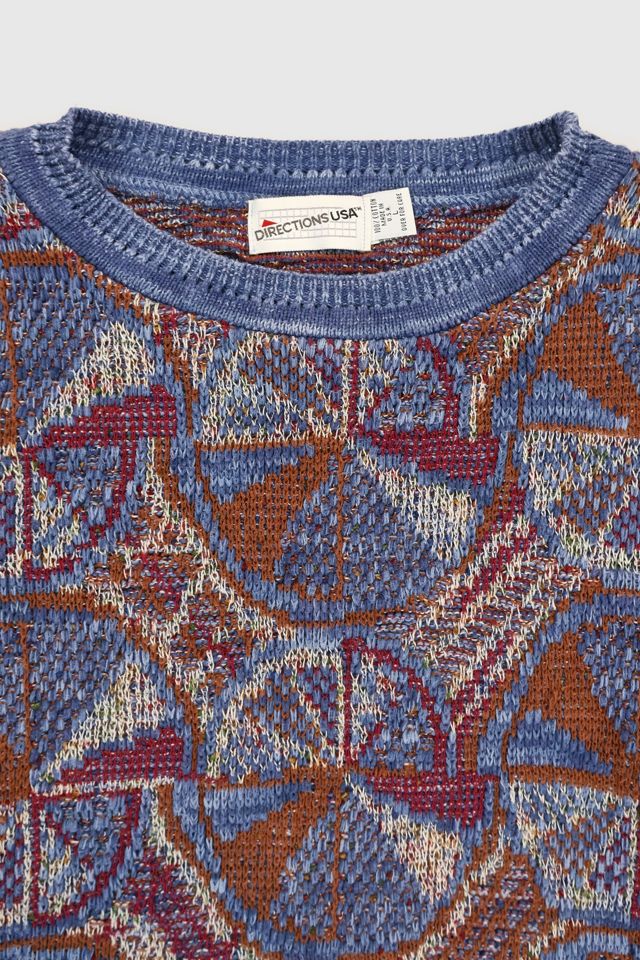 Vintage Geo Pattern Knit Sweater #4