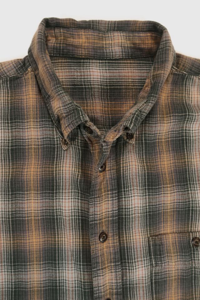 Vintage Dark Plaid Button-Down Shirt #2
