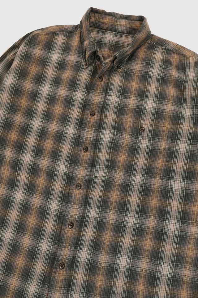 Vintage Dark Plaid Button-Down Shirt #4