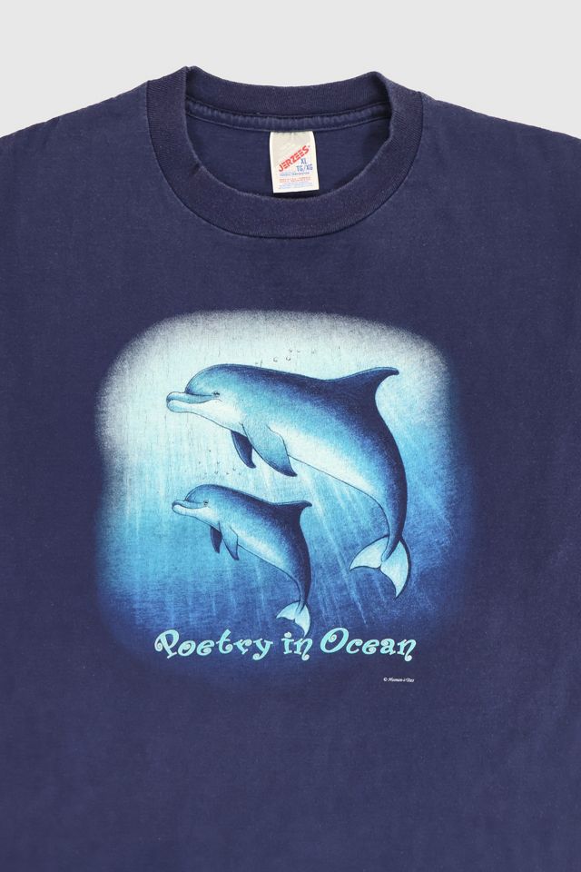 Vintage Dolphins Poetry in Ocean Tee #1