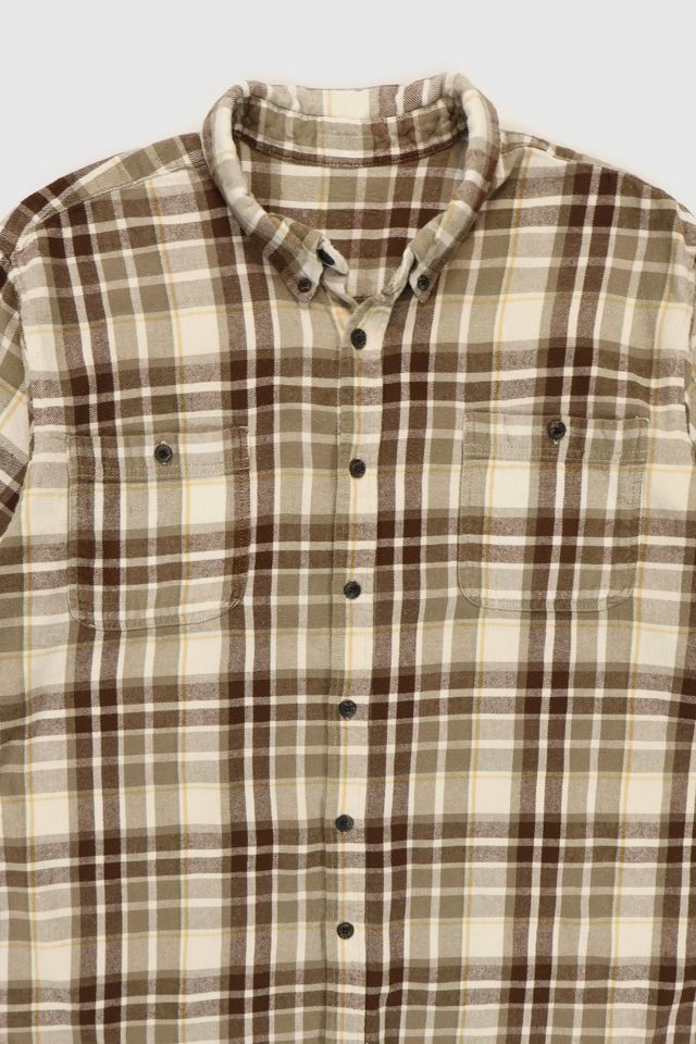 Vintage Short Sleeve Cut Off Plaid Button-Down Shirt #1