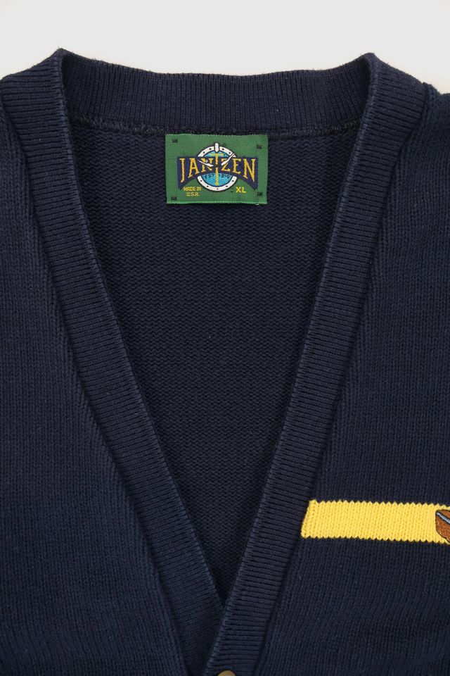 Vintage Stripe Golf Cardigan Sweater #4