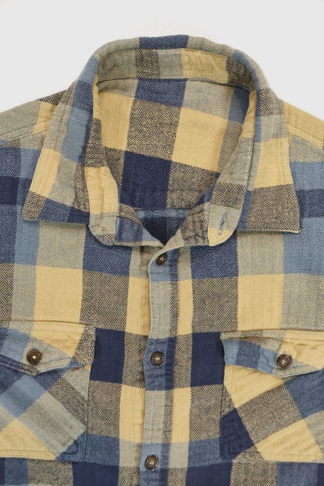 Vintage Short Sleeve Plaid Cut Off Button-Down Shirt #2