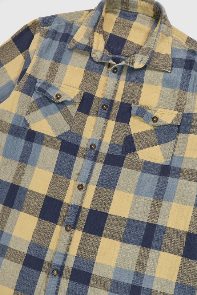 Vintage Short Sleeve Plaid Cut Off Button-Down Shirt #3
