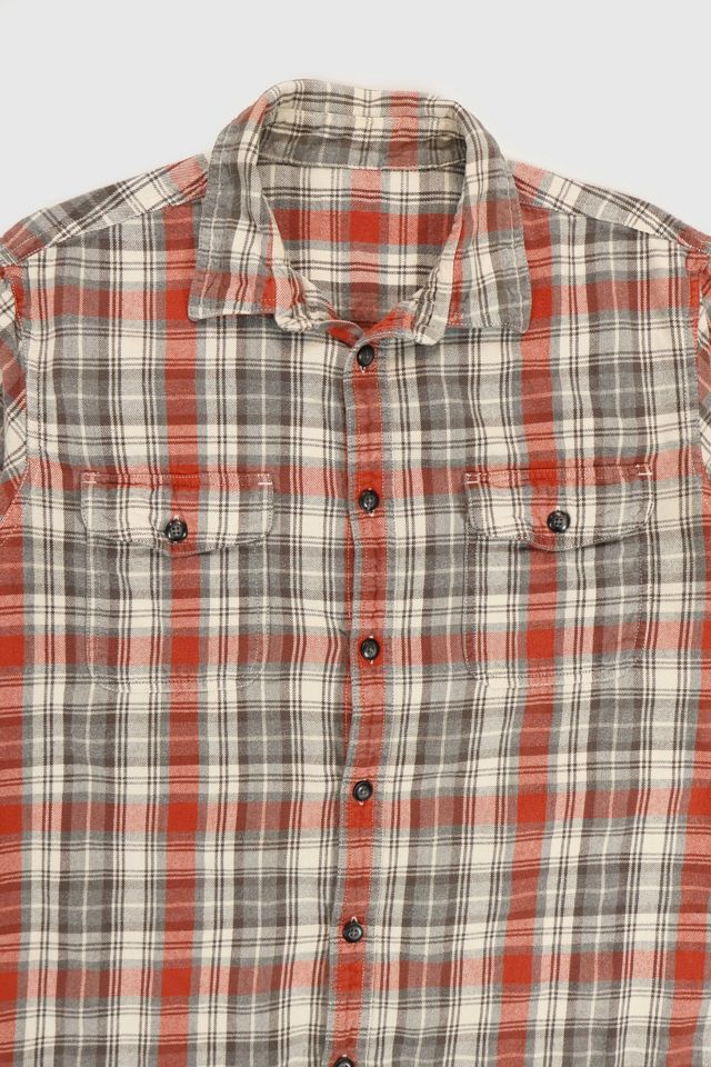 Vintage Grey Short Sleeve Cut Off Button Down Shirt #1
