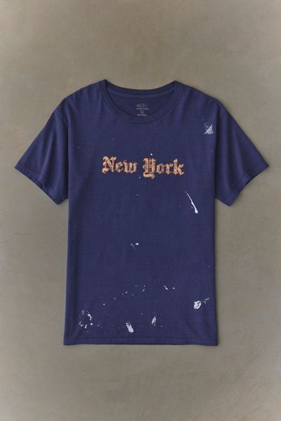 T-shirt à graphique Big City Script avec éclaboussures de peinture