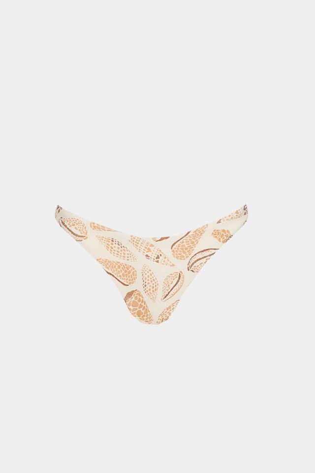 KIBYS Shell Tides Print Carmen Minimalistic Bikini Bottom #3