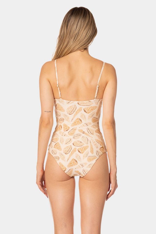 KIBYS Shell Tides Print Serina Sculpt One Piece Swimsuit #1