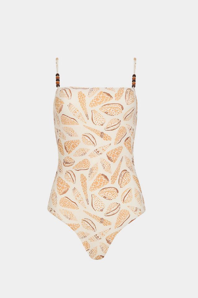 KIBYS Shell Tides Print Serina Sculpt One Piece Swimsuit #2