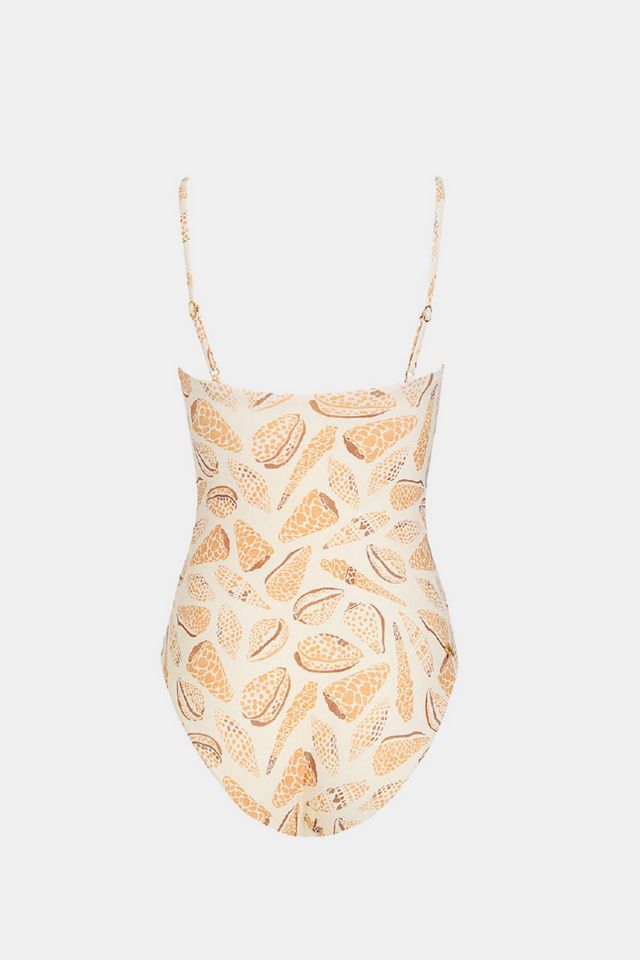 KIBYS Shell Tides Print Serina Sculpt One Piece Swimsuit #3