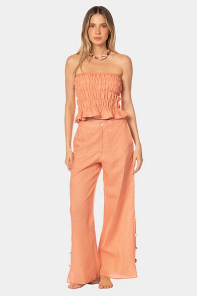 KIBYS Sunset Bazaar Zenda Linen Pant With Gems