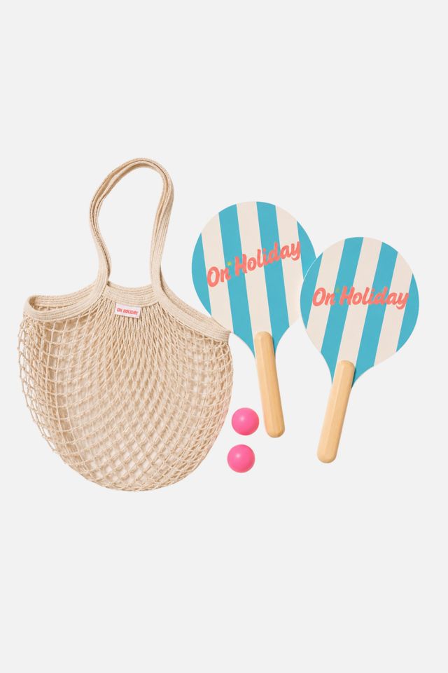 On Holiday Pickleball Cabana Stripe Beach Paddle Set #2