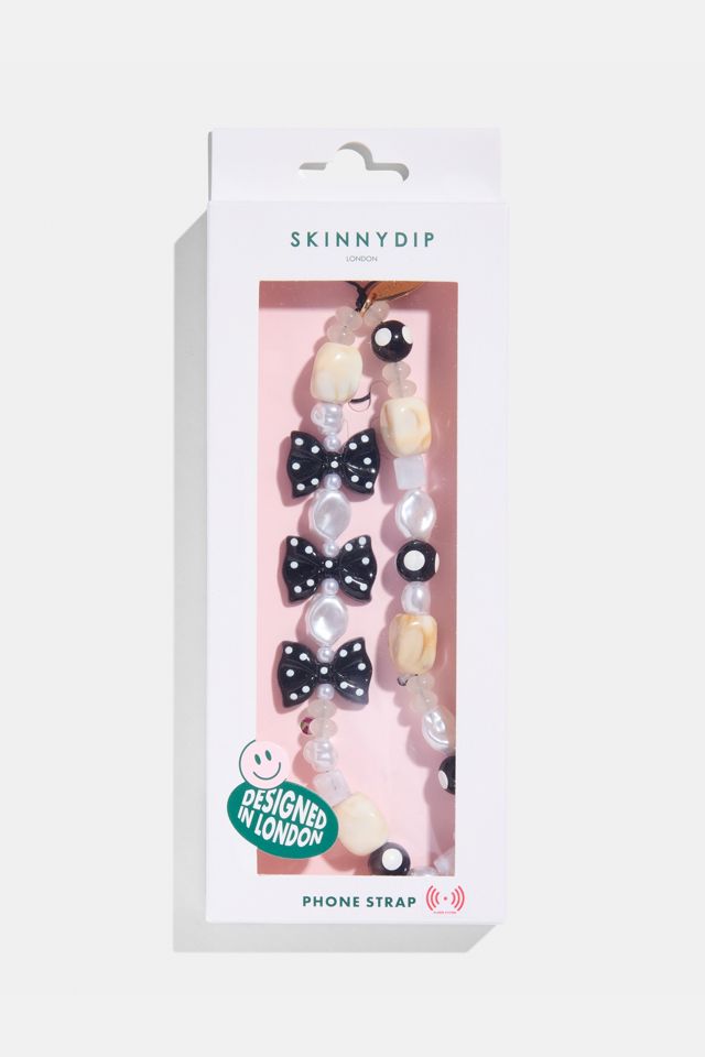 Skinnydip London Polka Dot Bow Beaded Phone Chain #1