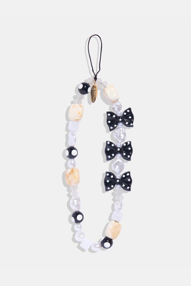 Skinnydip London Polka Dot Bow Beaded Phone Chain #2