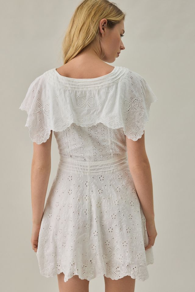For Love & Lemons Lola Oversized Collar Lace Mini Dress #2