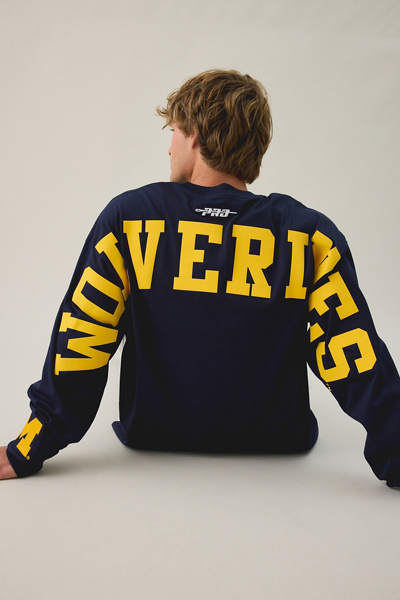 Pro Standard University Of Michigan Wingspan Drop Shoulder Long Sleeve Tee
