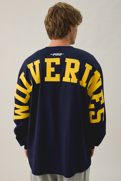Pro Standard University Of Michigan Wingspan Drop Shoulder Long Sleeve Tee