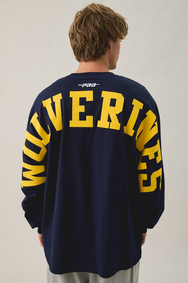 Pro Standard University Of Michigan Wingspan Drop Shoulder Long Sleeve Tee #3