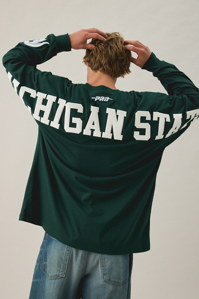 Pro Standard Michigan State Wingspan Drop Shoulder Long Sleeve Tee