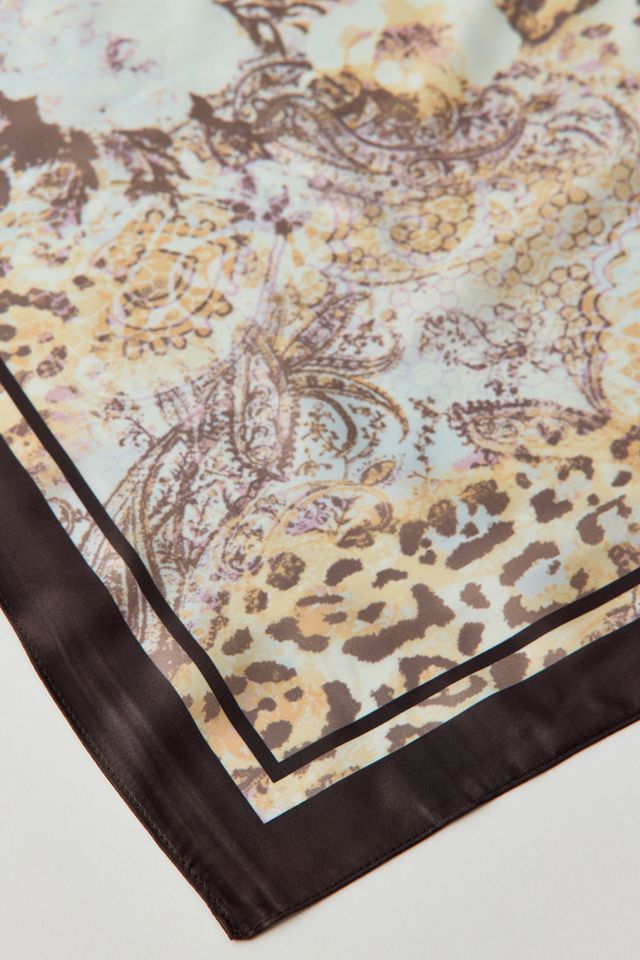 Foulard soyeux à imprimé animalier mixte #2